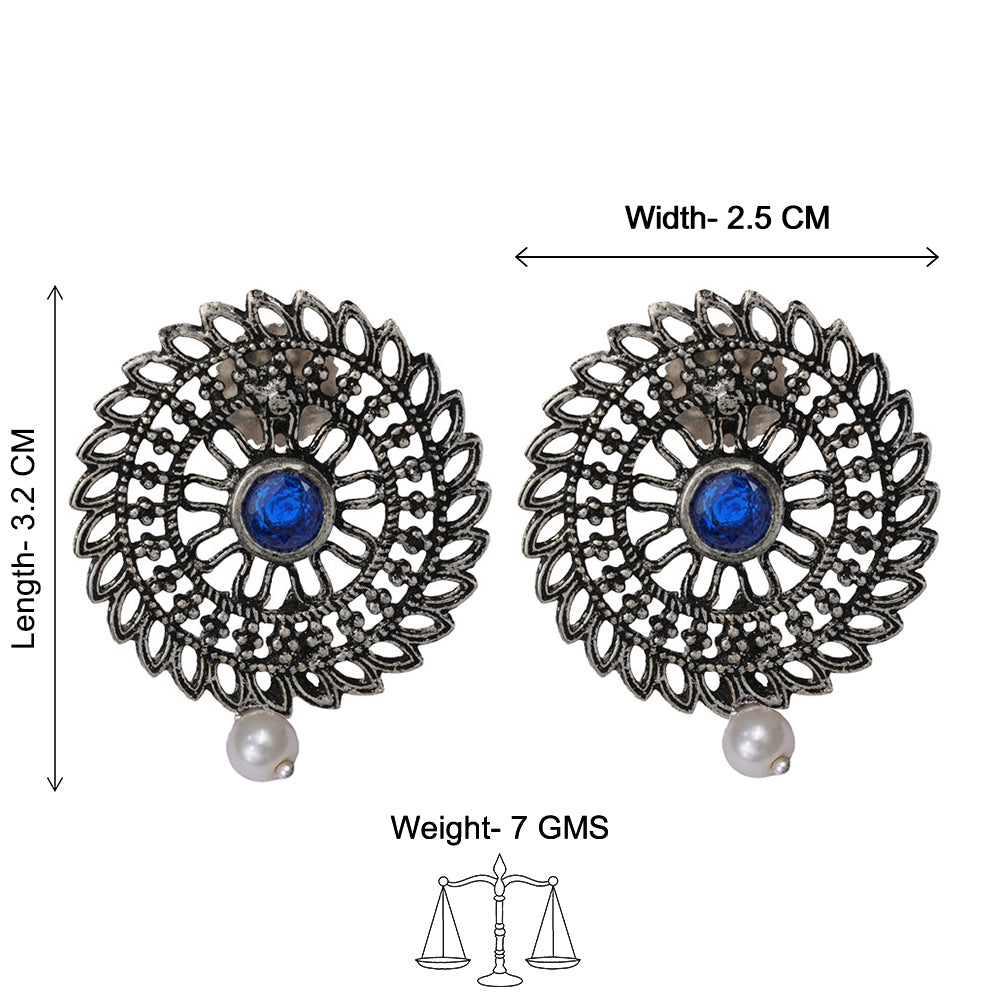 Charming Chakra stud earrings (Blue)
