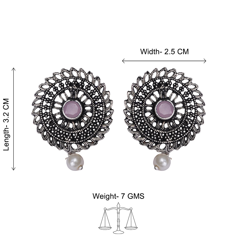 Charming Chakra stud earrings (Baby Pink)