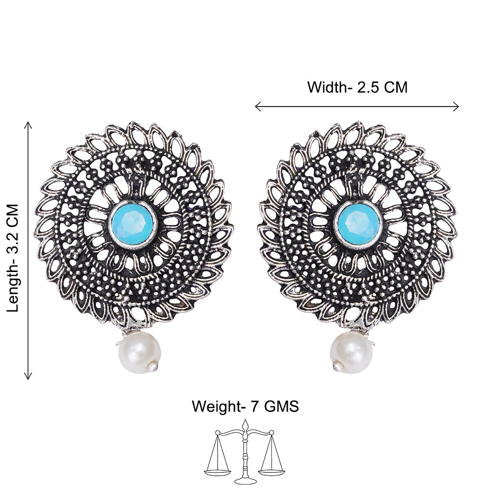 Charming Chakra stud earrings (Sky Blue)