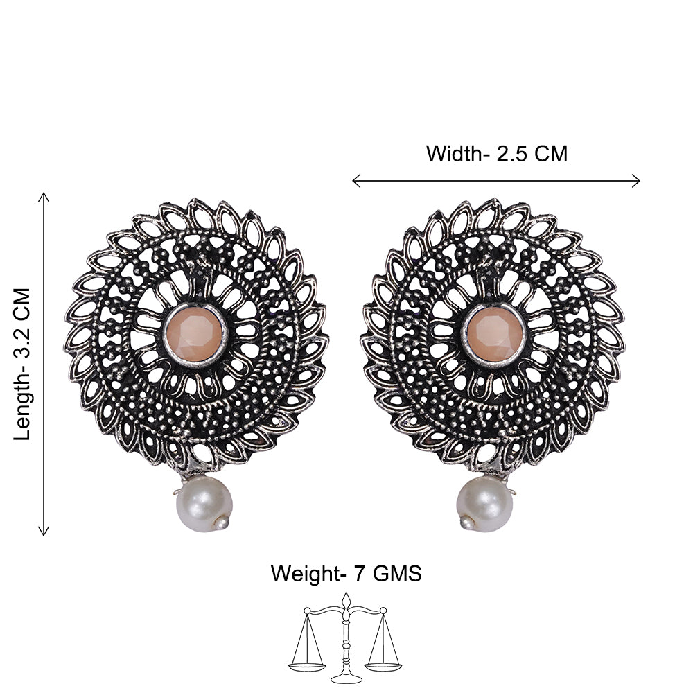 Charming Chakra stud earrings (Light Orange)