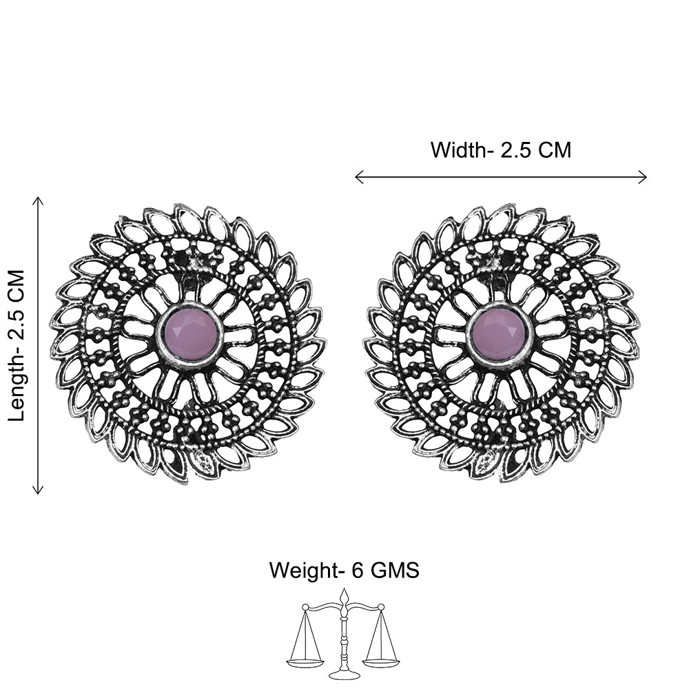 Charming Chakra stud earrings (Baby Pink)