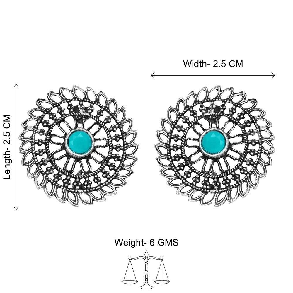 Charming Chakra stud earrings (Sky Blue)