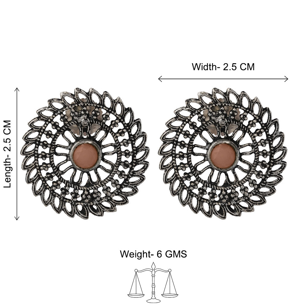 Charming Chakra stud earrings (Light Orange)