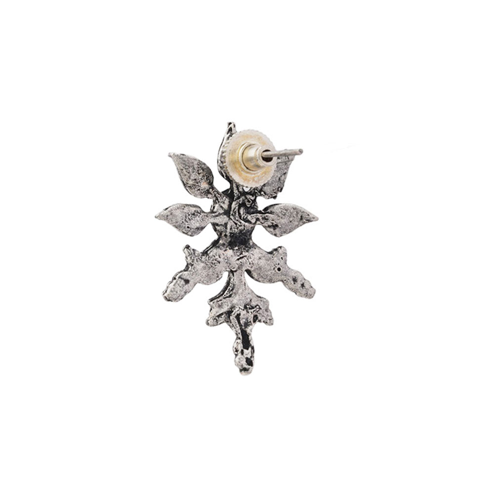 Royal Meenakari oxidized stud esrrings (Black)