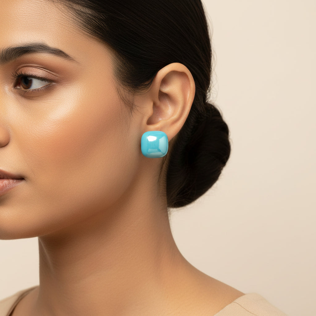 Clean Glow- Stone Stud Earrings