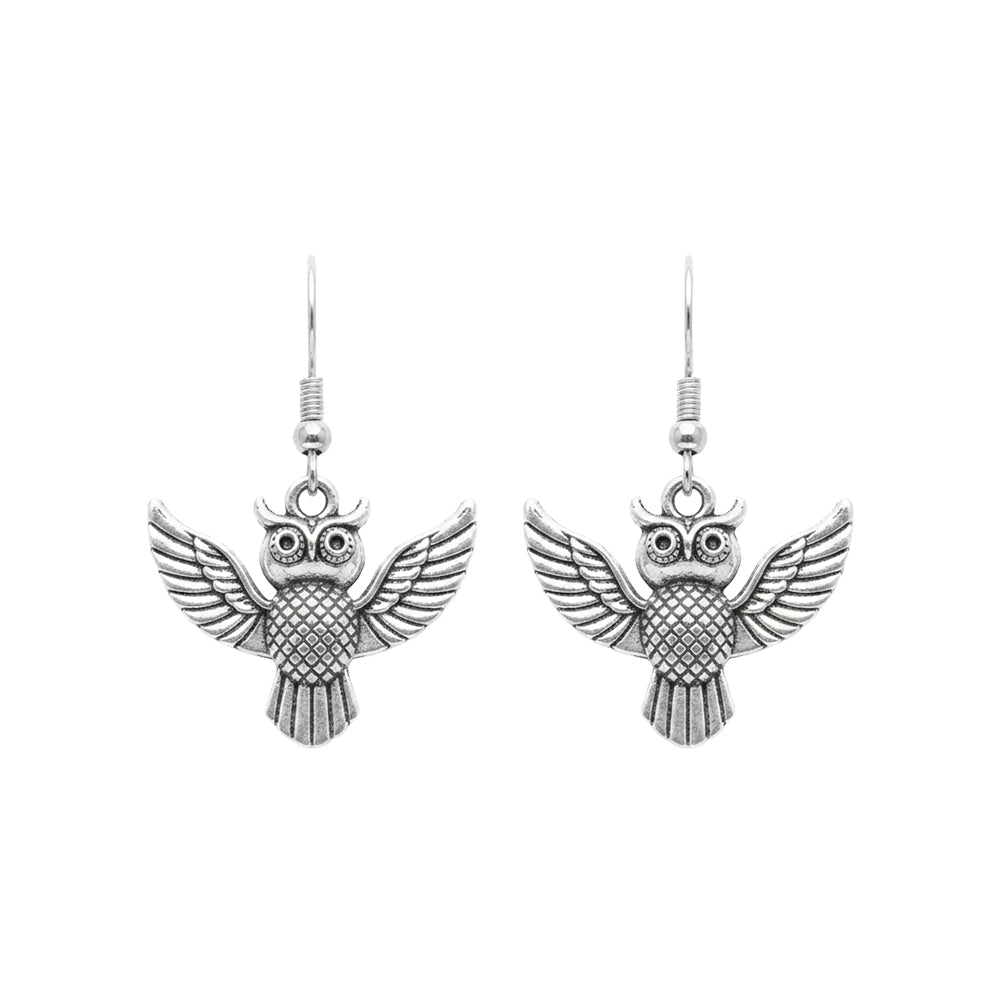 Flying Owl Drop Earring