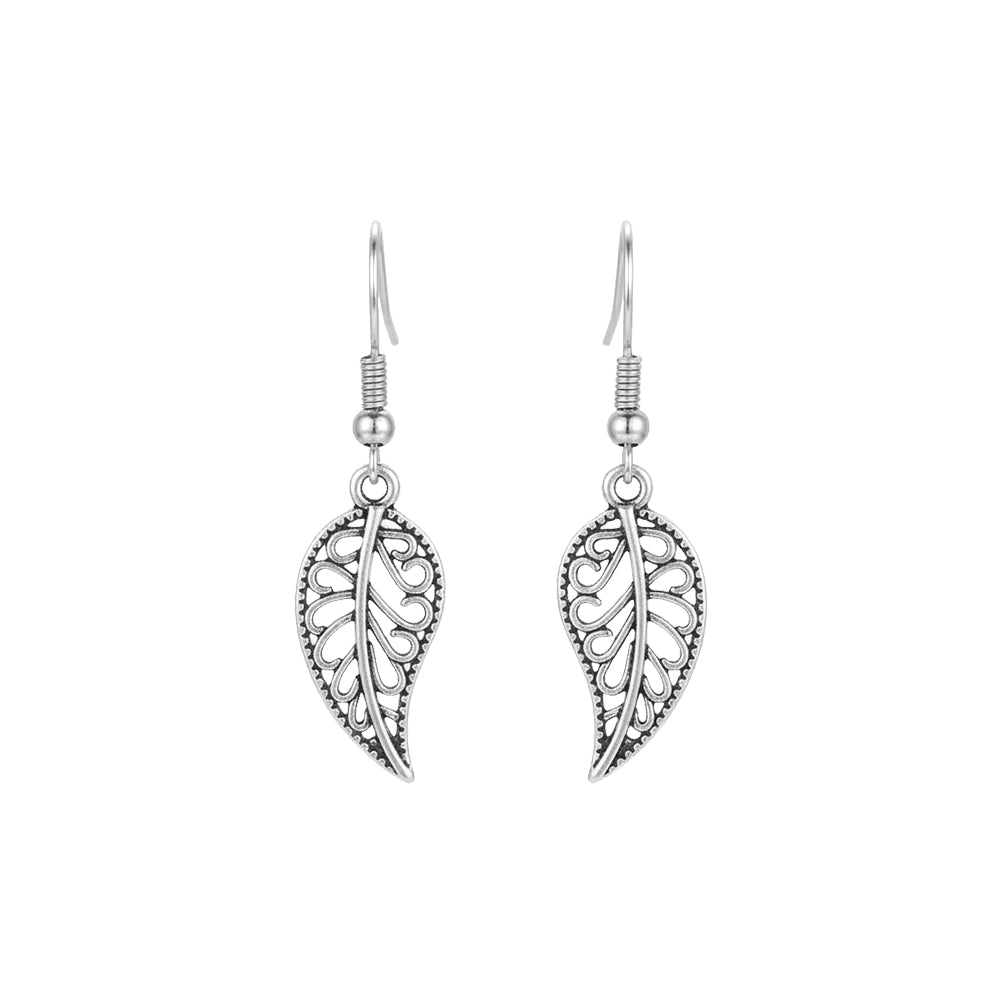 Silver Leaf Dangle Earring