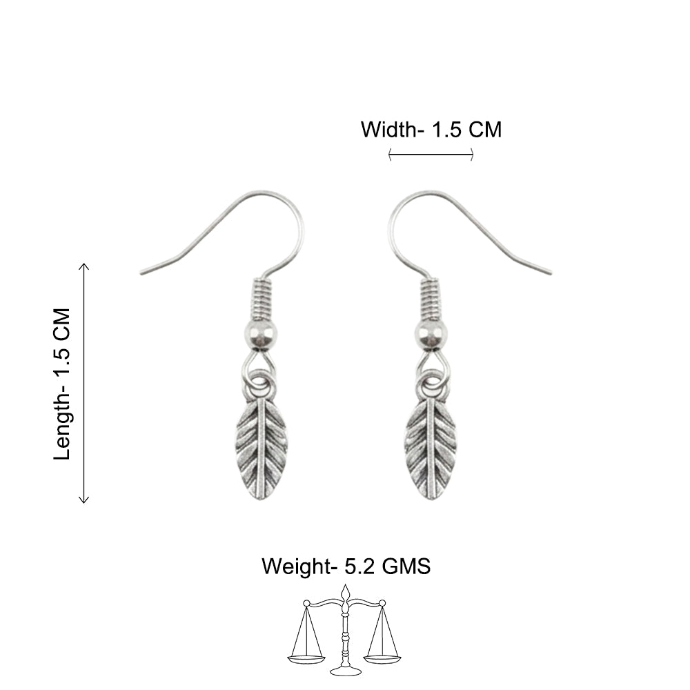Little Leaf Oxidized Drop Earrings