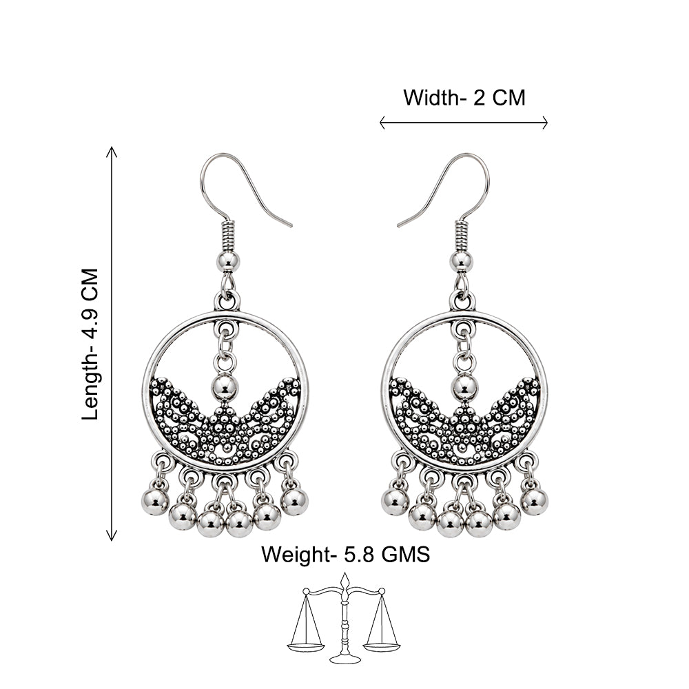 Vintage Silver Beaded Earrings