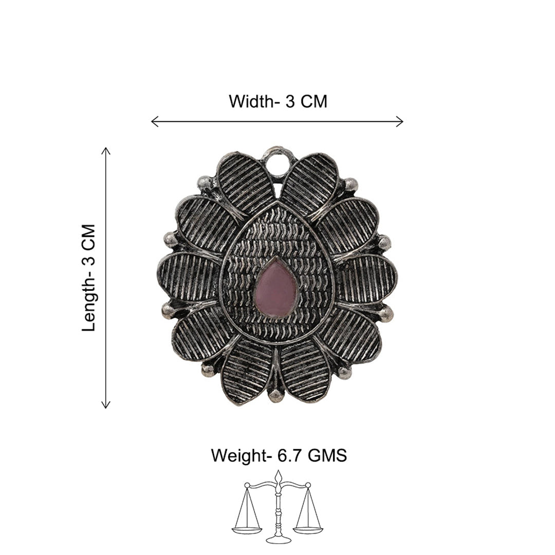 PetalStone oxidised ring (Baby Pink)