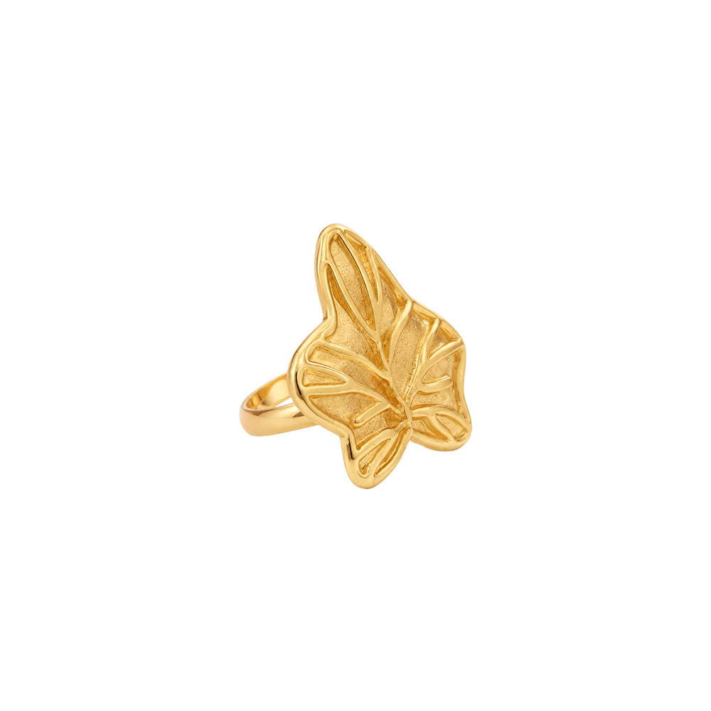 Golden Leaf Vine Ring