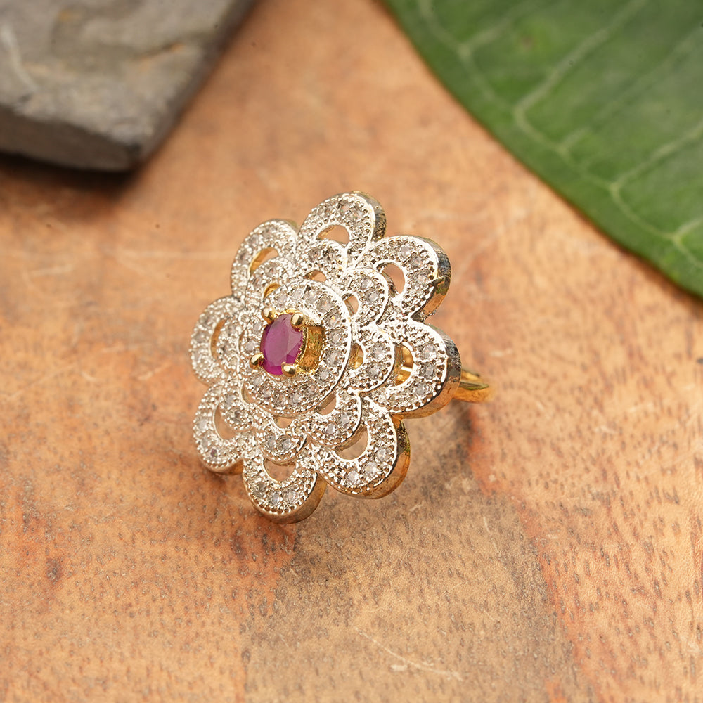 Zirconia Adjustable Ring