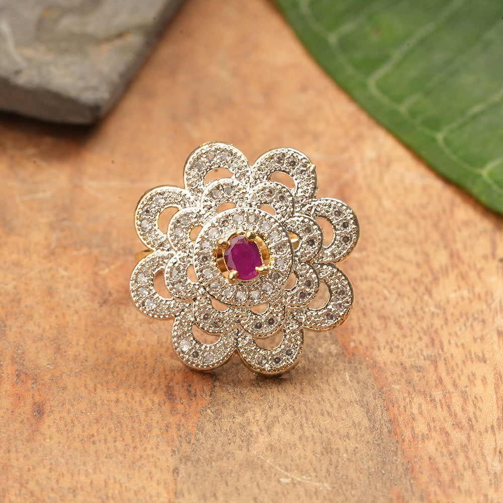 Zirconia Adjustable Ring