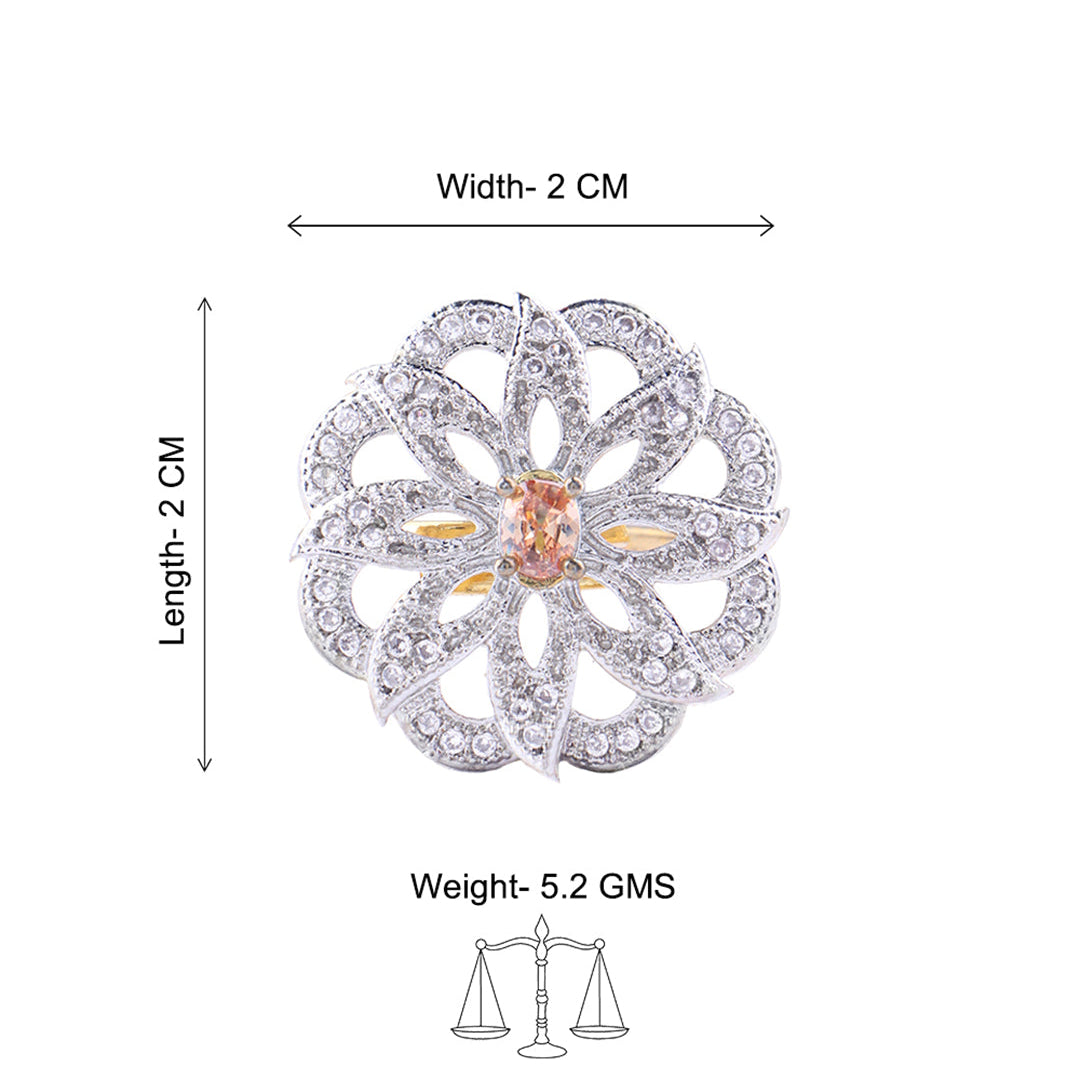 Crystal bloom zirconia rings