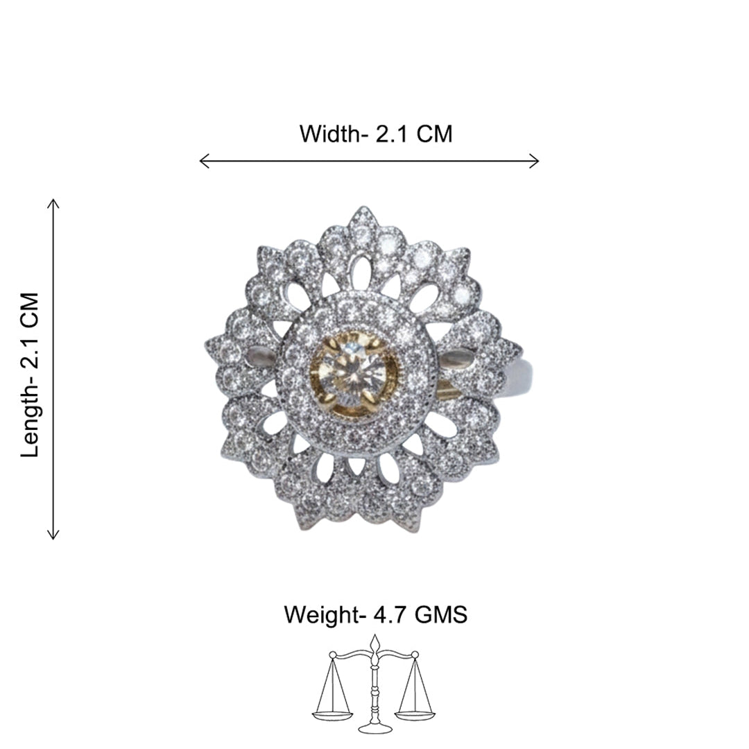 Flower chic zirconia rings