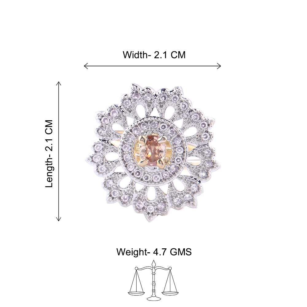 Flower chic zirconia rings
