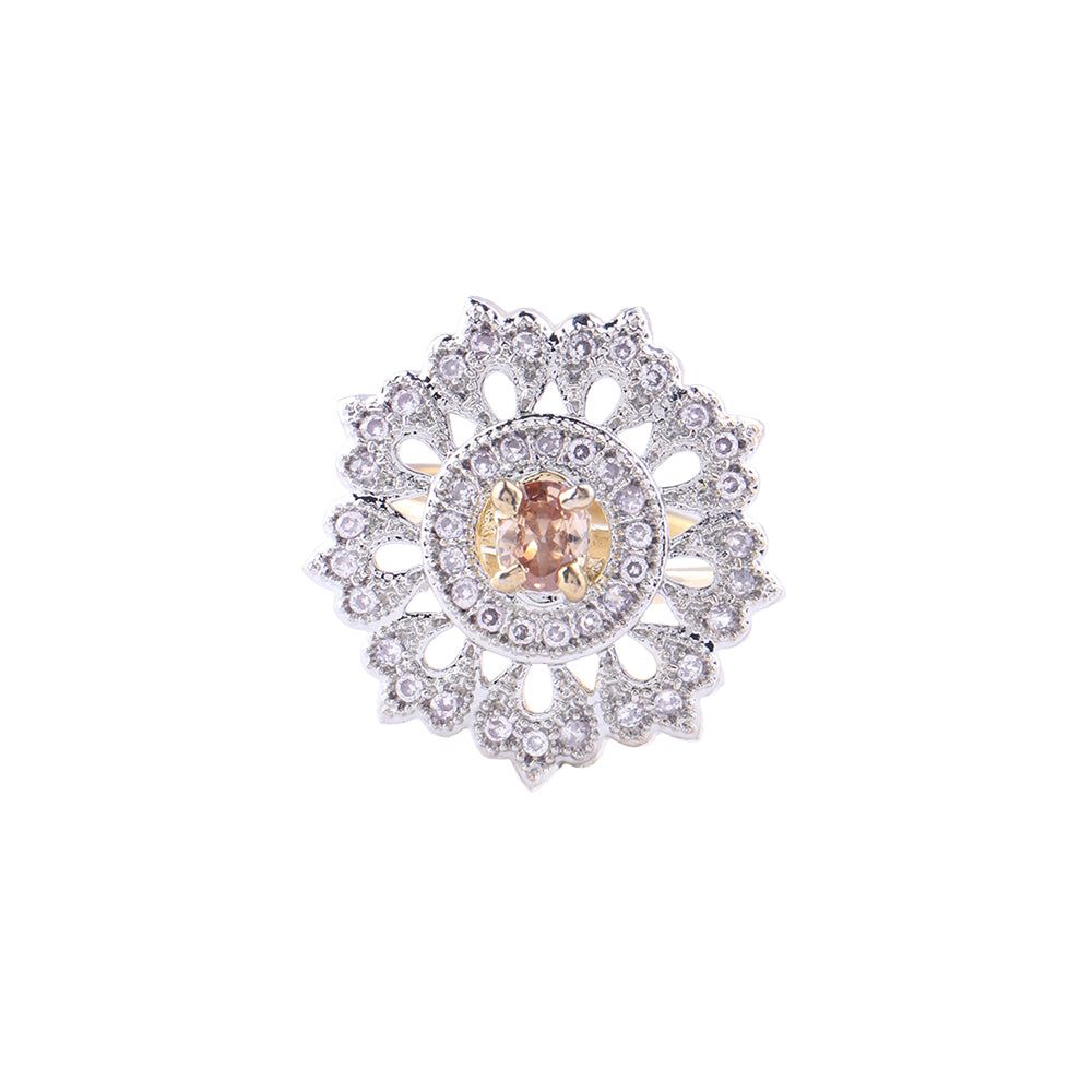 Flower chic zirconia rings