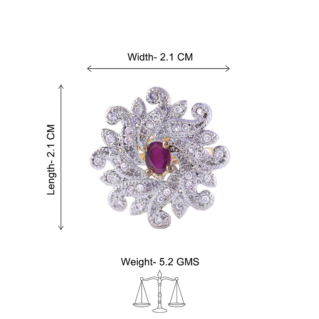 Twirl swirl zirconia rings