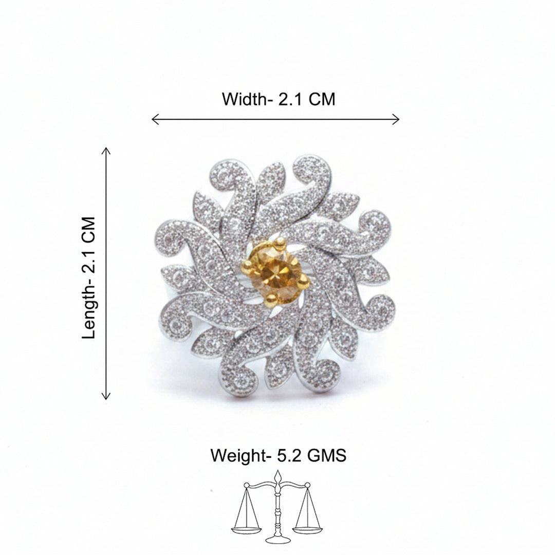 Twirl swirl zirconia rings