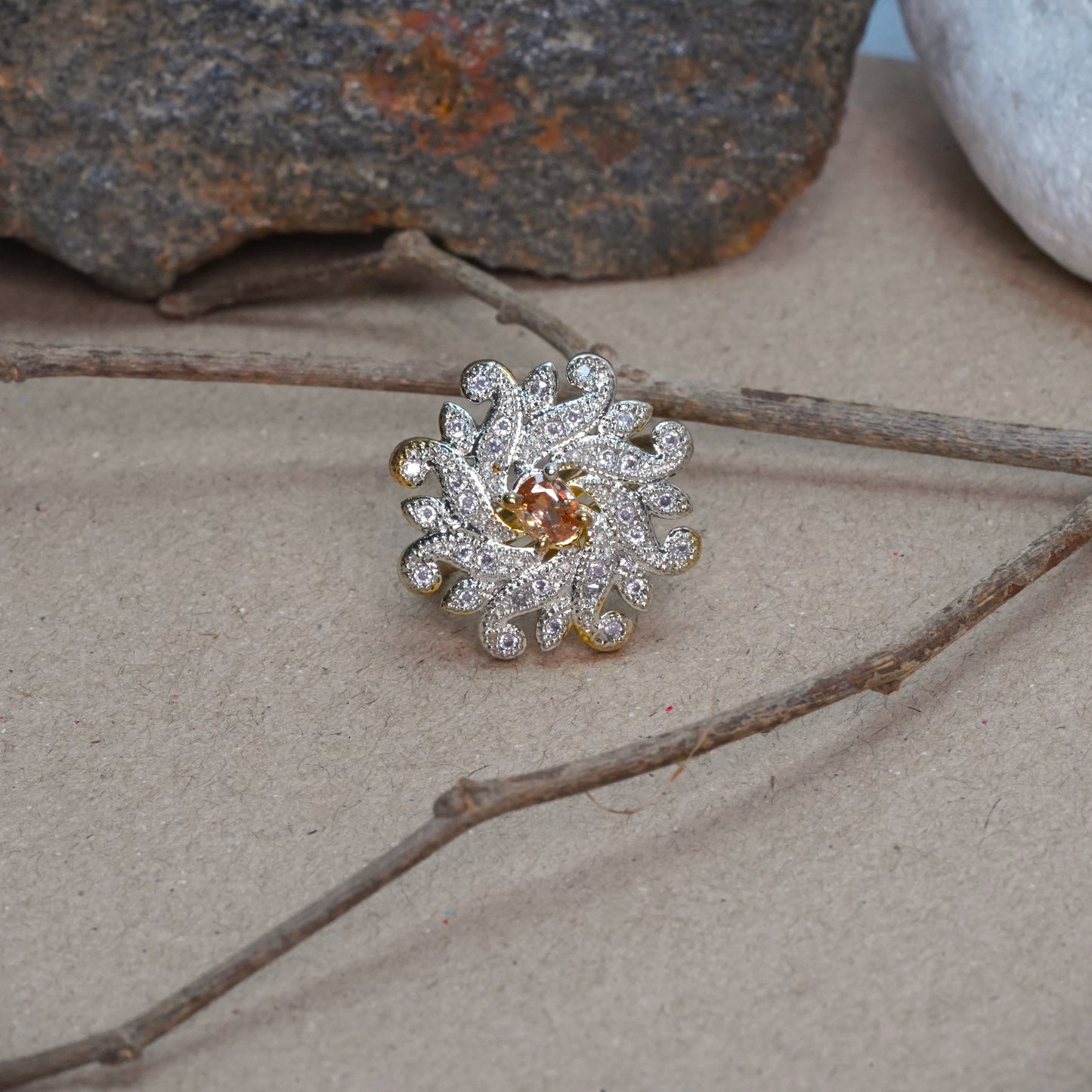 Zirconia Adjustable Ring