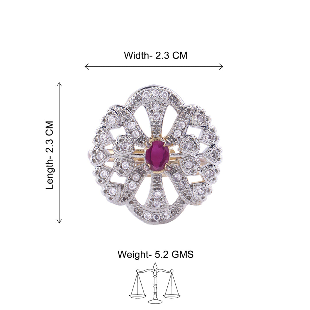 Urban Bloom stone studded zirconia rings