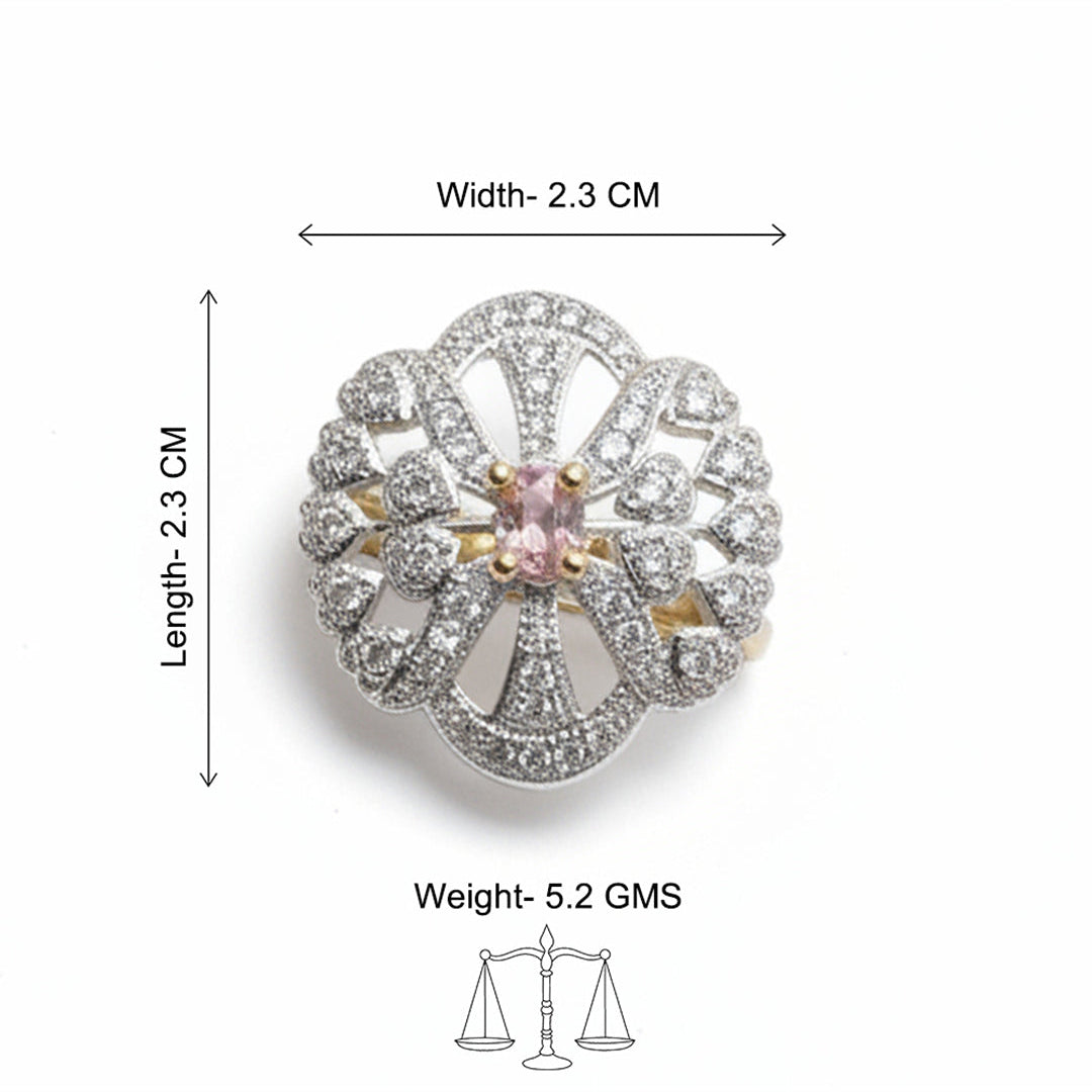 Urban Bloom stone studded zirconia rings