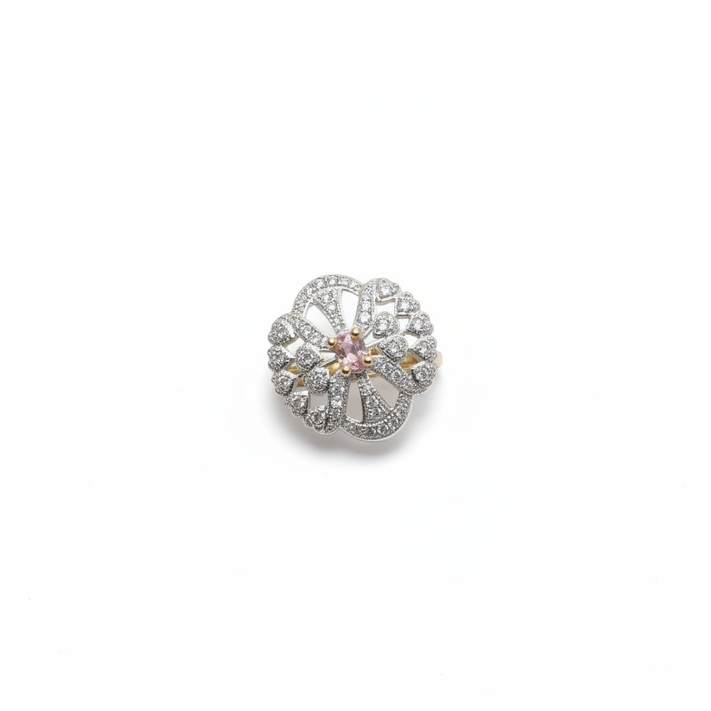 Urban Bloom stone studded zirconia rings