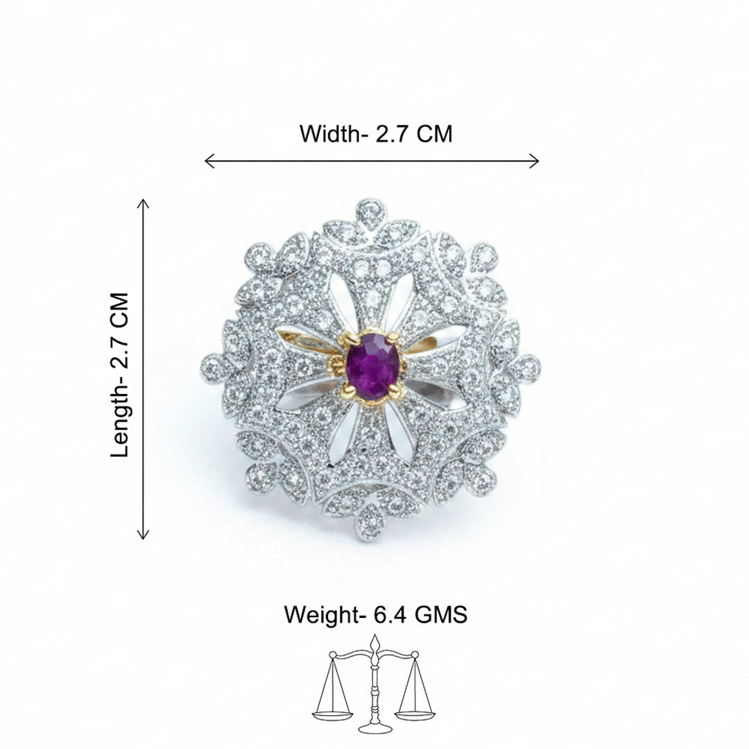 Dazzel design stone studded zirconia rings