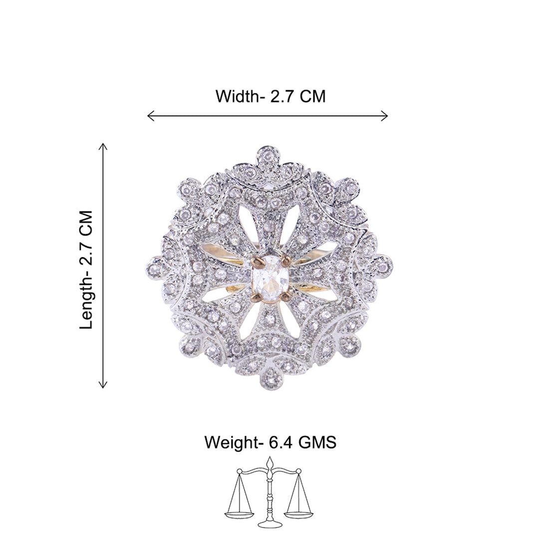 Dazzel design stone studded zirconia rings