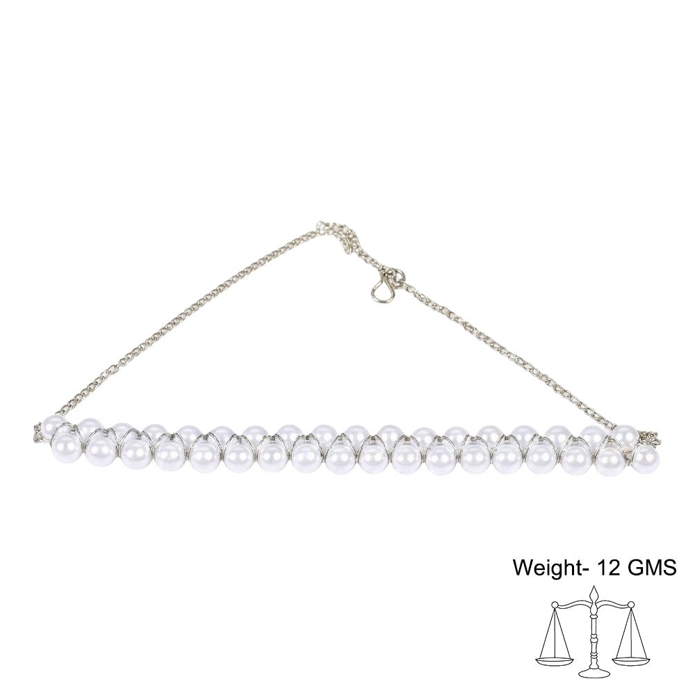 Moonlit pearl choker neckpiece