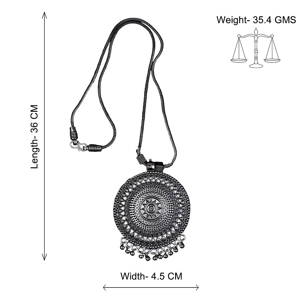 Royal Chakra ghunghroo Chain neckpiece (Silver)