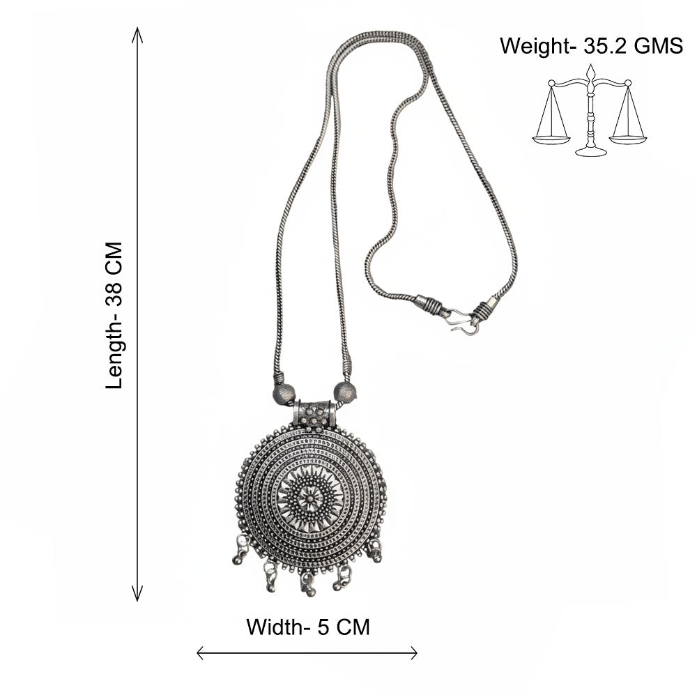 Ethereal carved chakra chain neckpiece (Silver)
