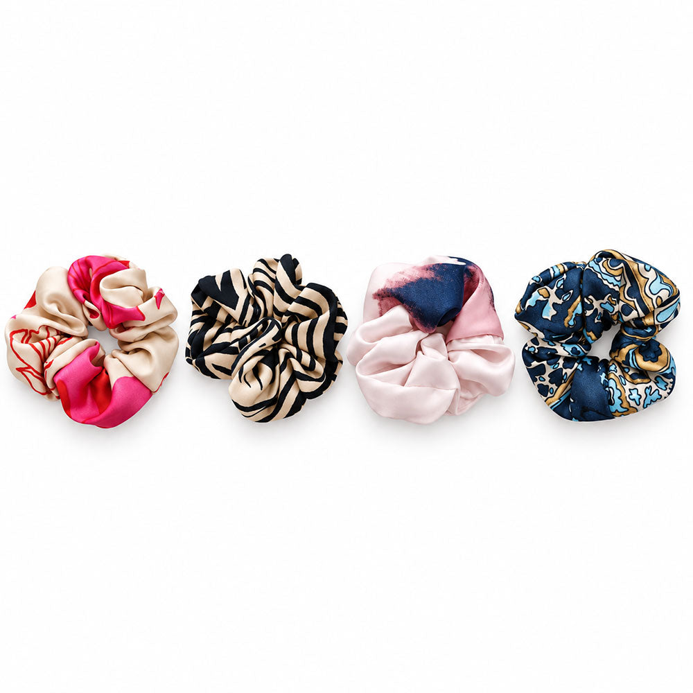 Stylish Floral Scrunchies – Soft, Elegant & Perfect for Everyday Hairstyles.