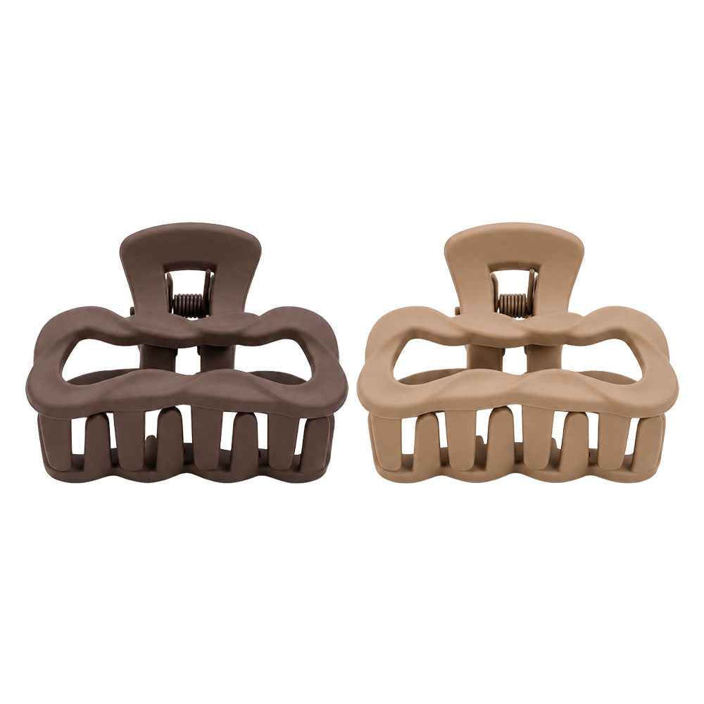 Minimal Matte Wavy Hair Claw Clips