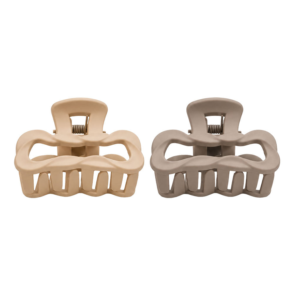 Minimal Matte Wavy Hair Claw Clips