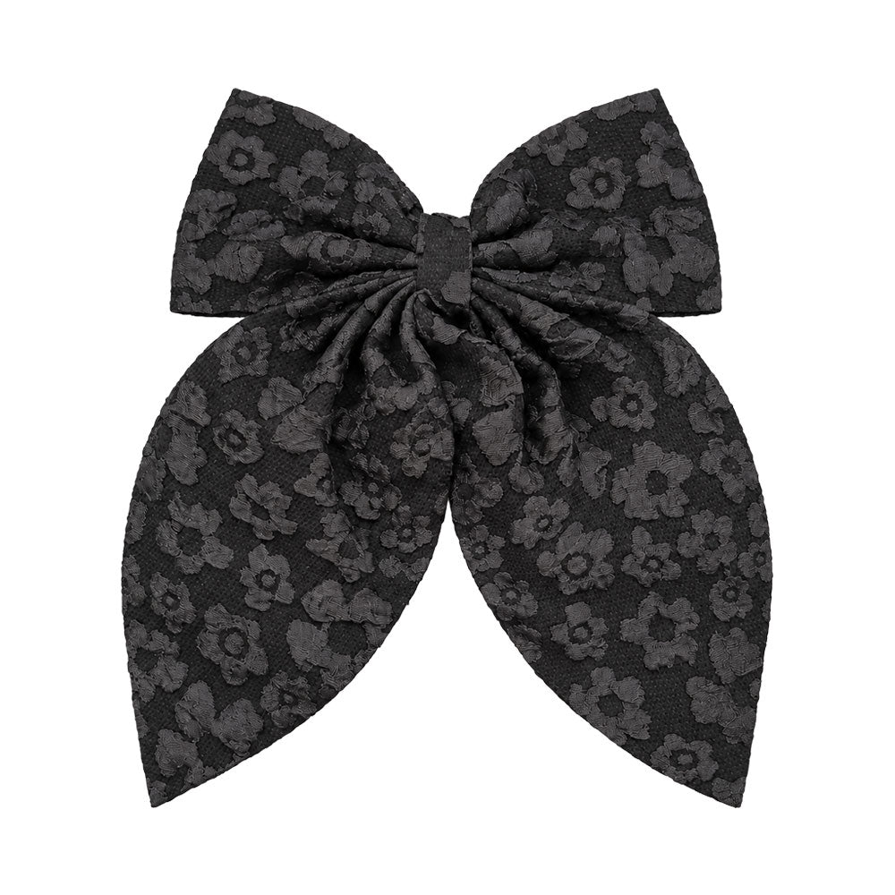Floral Print Bow Hair Clip