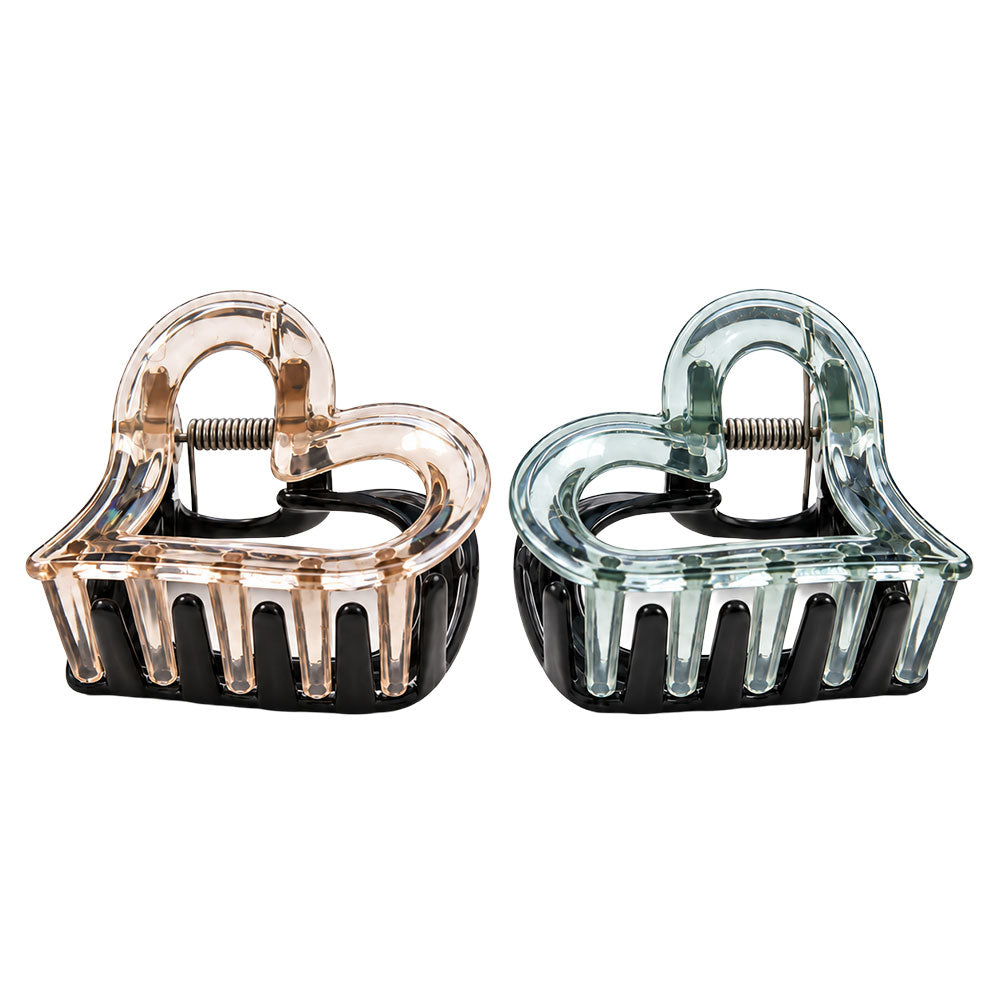 Metallic Heart Mini Claw Clips