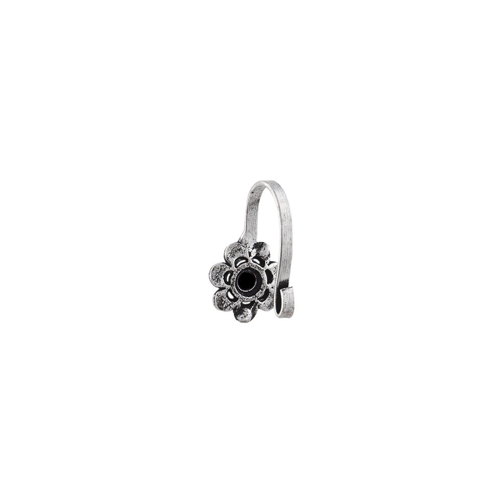 Dainty blossom oxidised nosepin (Baby Pink)