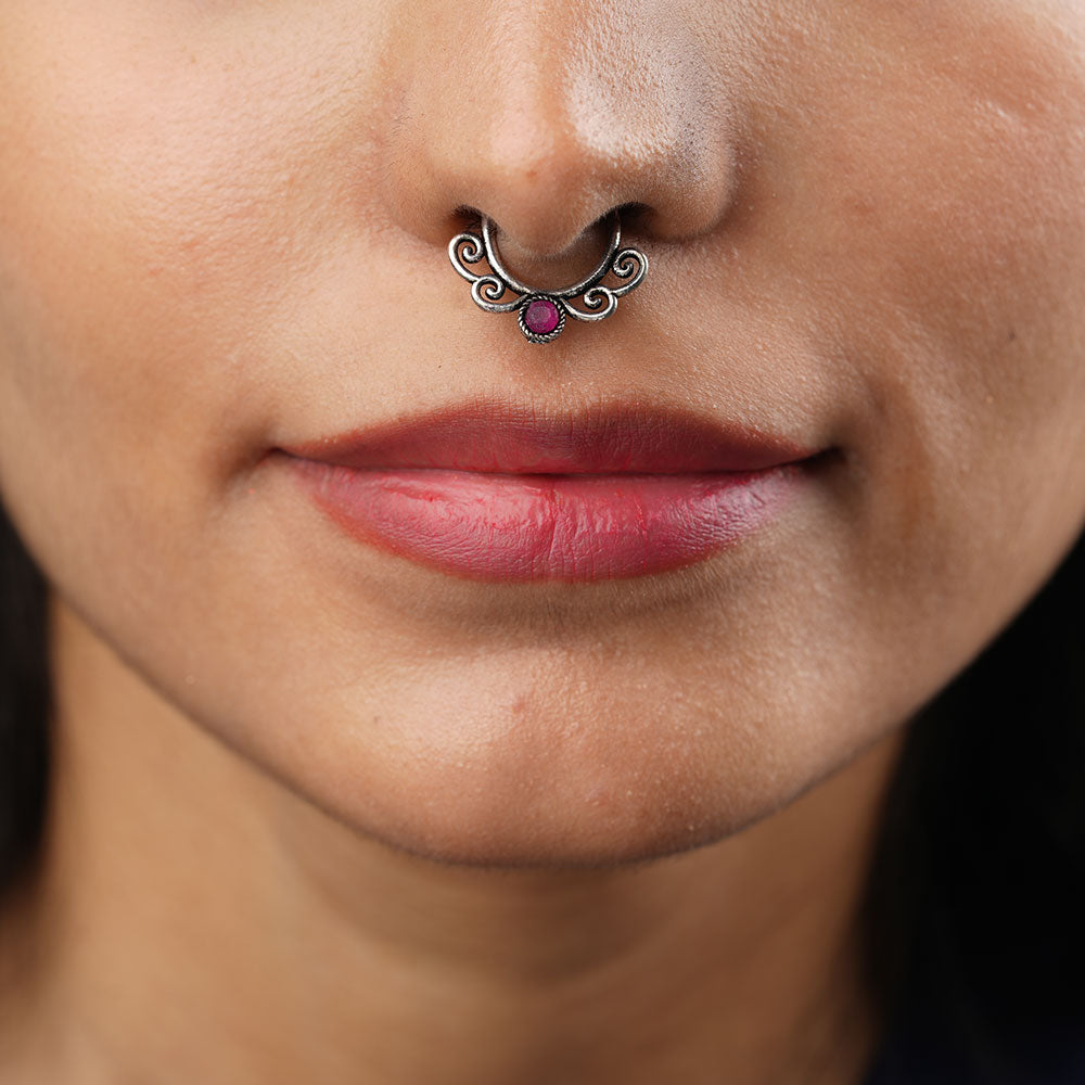 Stone Studded Beautiful Septum
