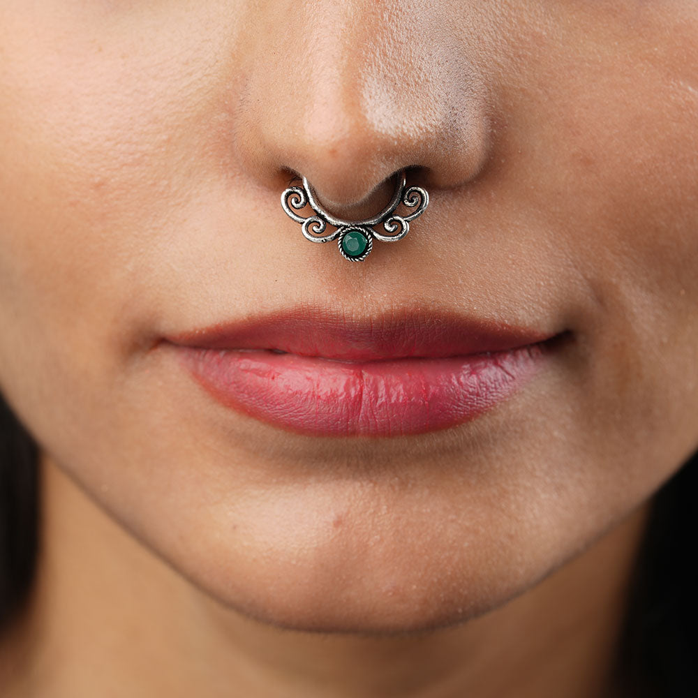 Stone Studded Beautiful Septum