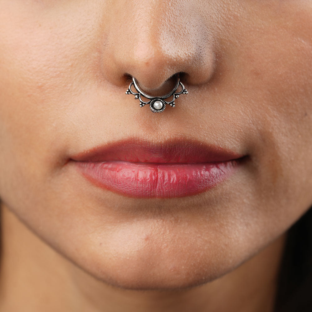 Stone Studded Beautiful Septum