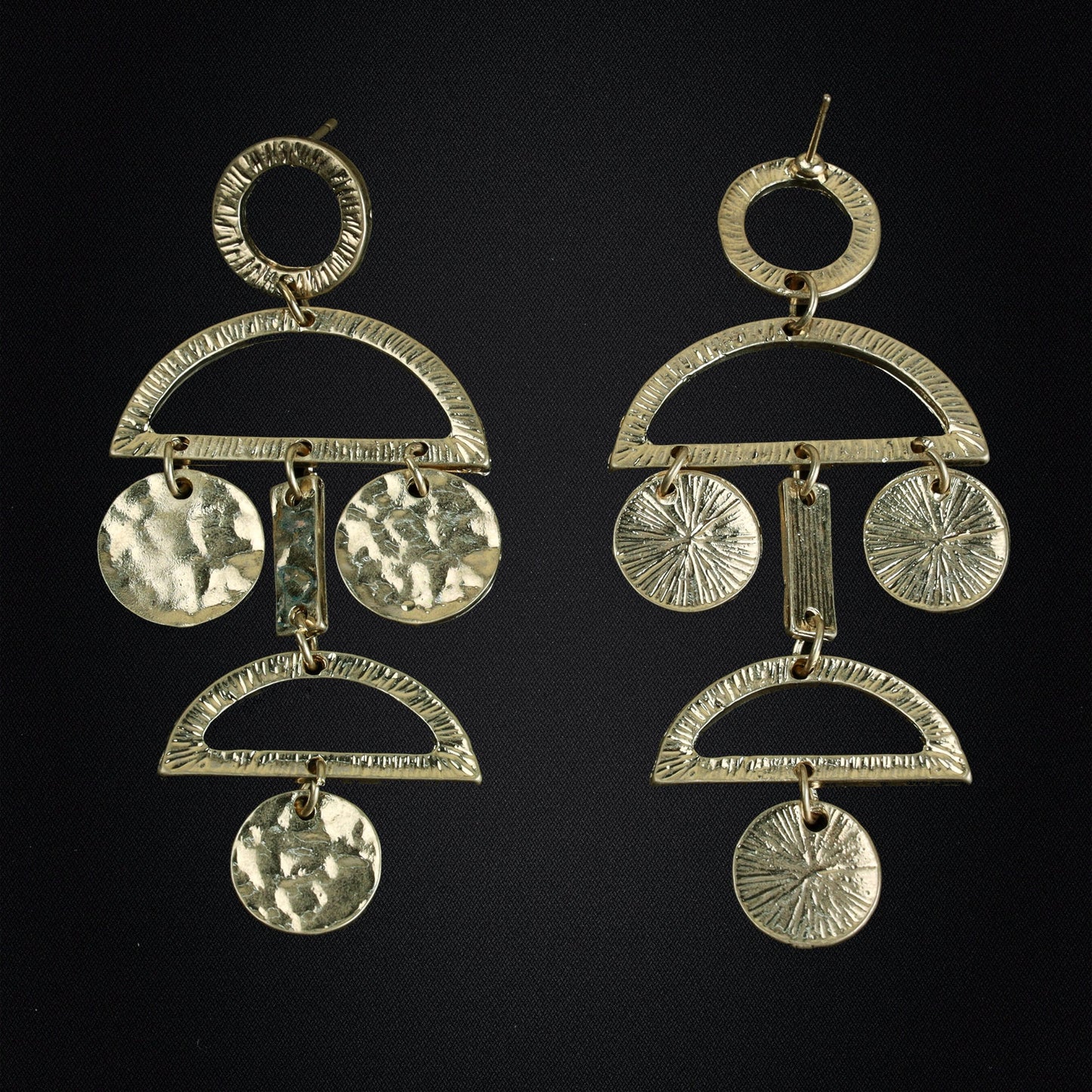 Metallic Contemporary Earrings