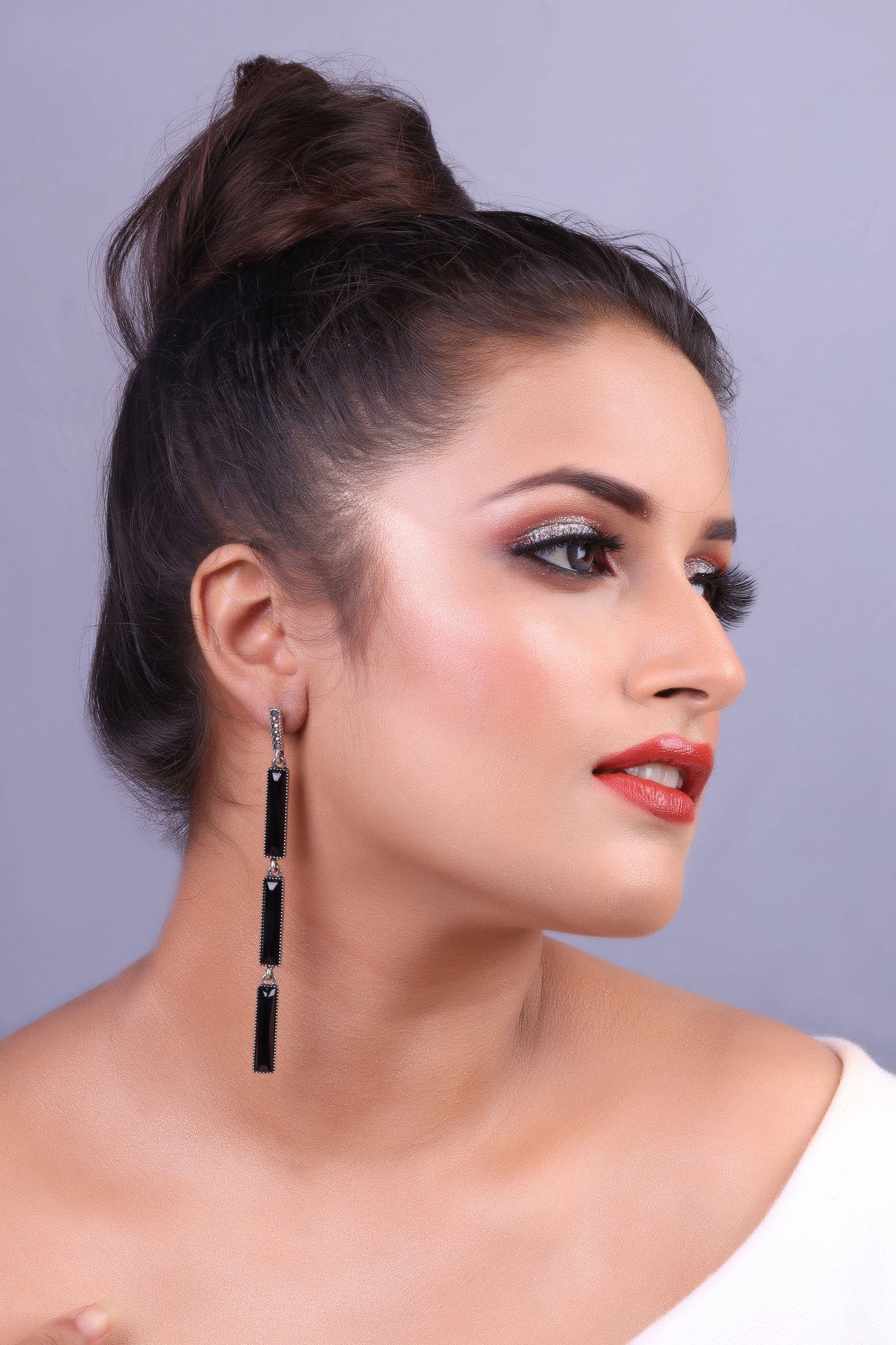 Black Sleek Earrings