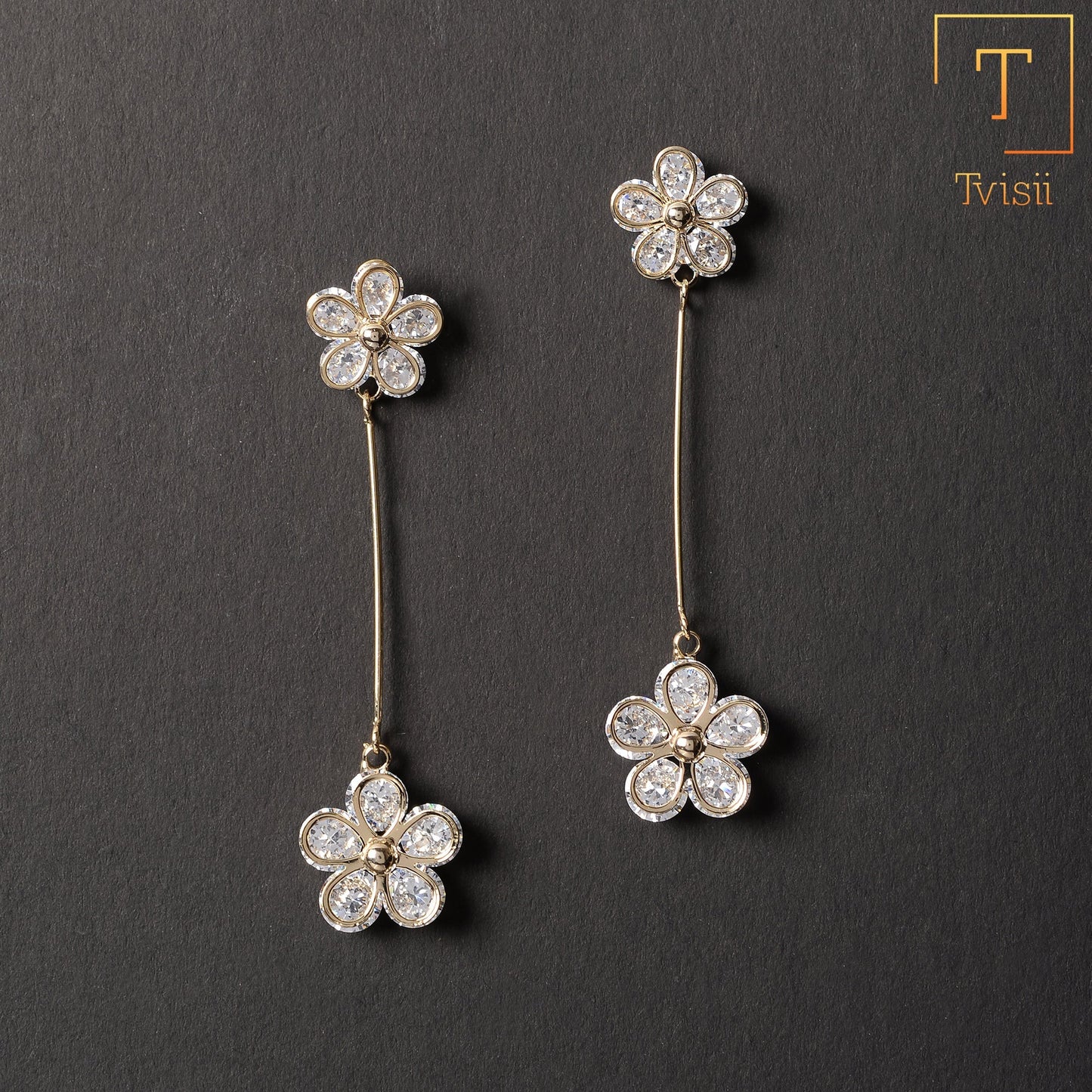 Hanging Flower Earrings