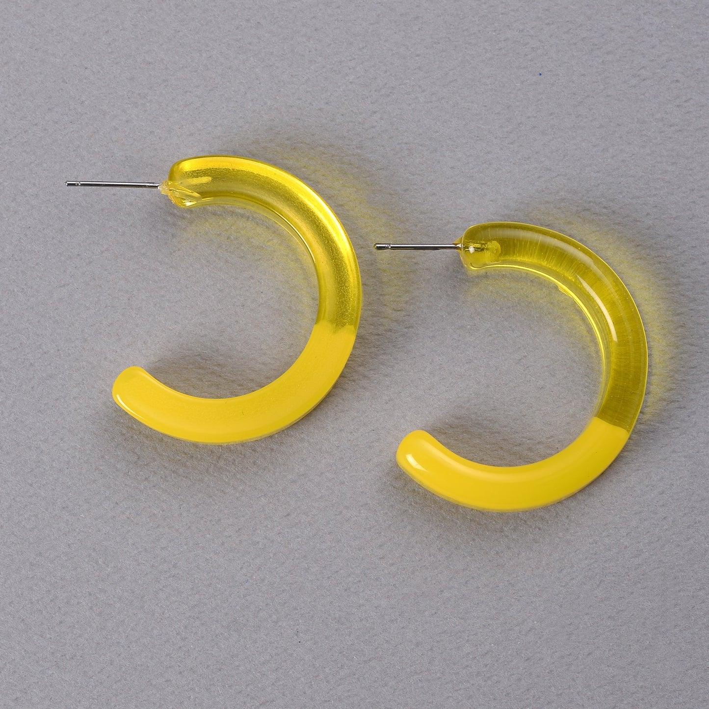 Yellow Hoops Earrings