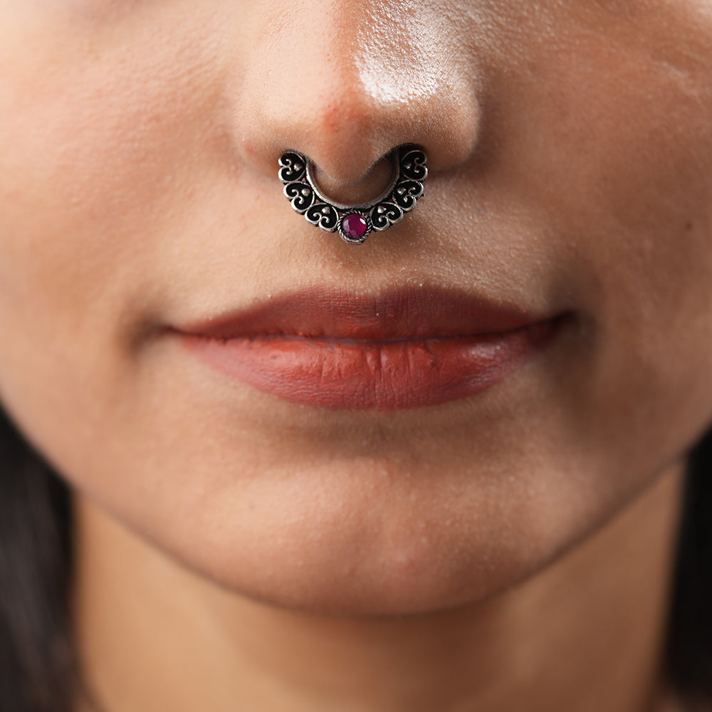 Stone Studded Beautiful Septum