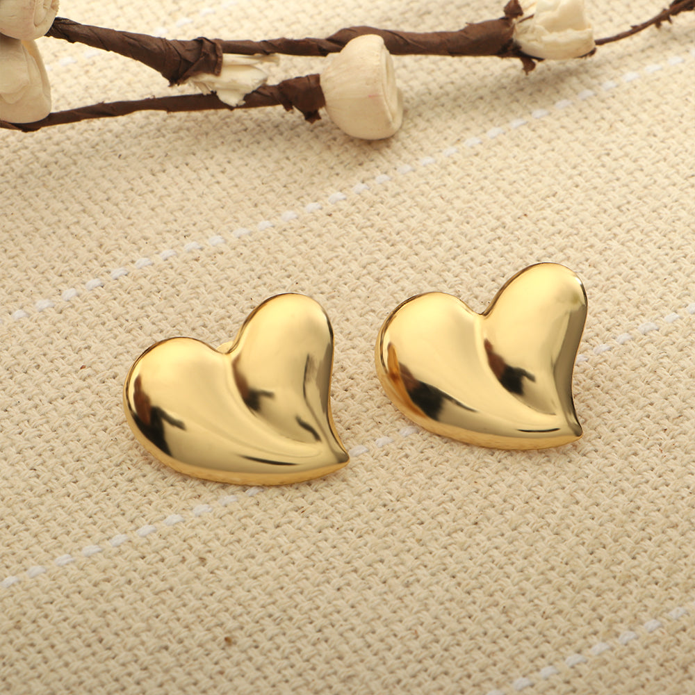 Quiet Love- Golden Stud Earrings