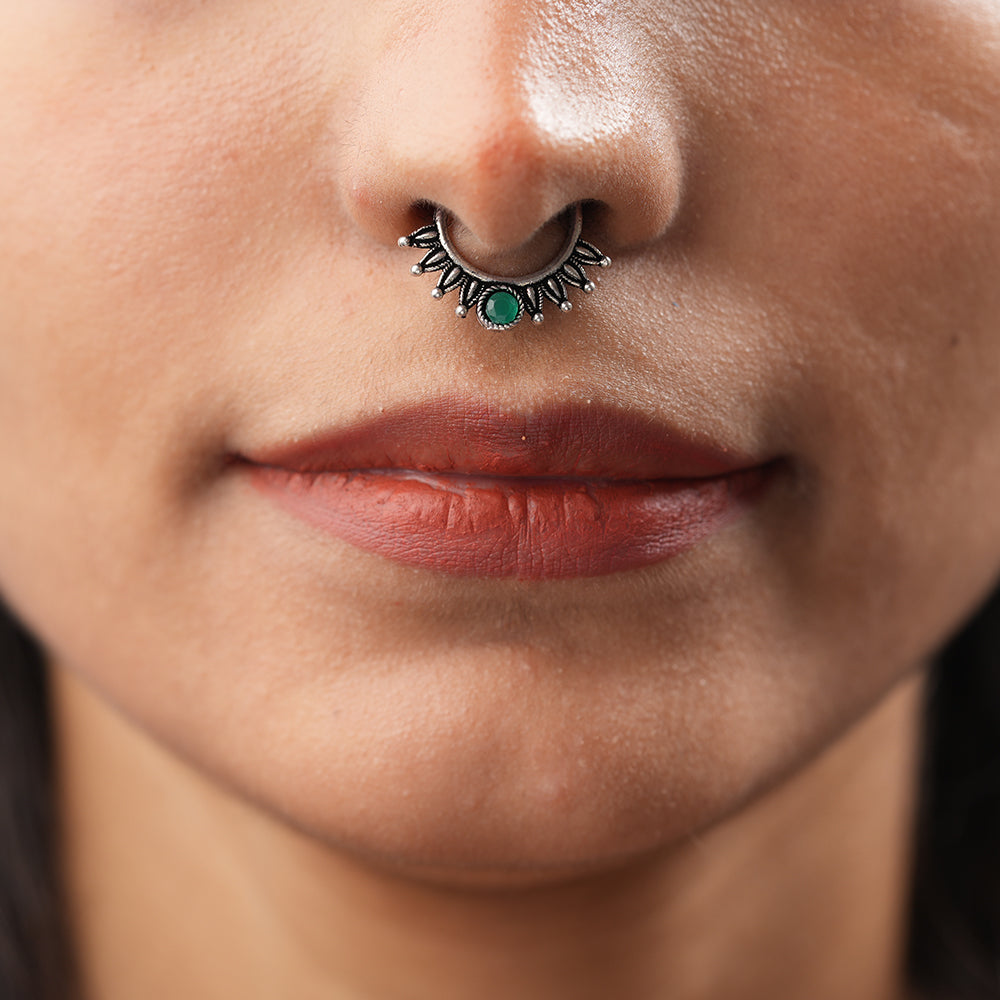 Stone Studded Beautiful Septum