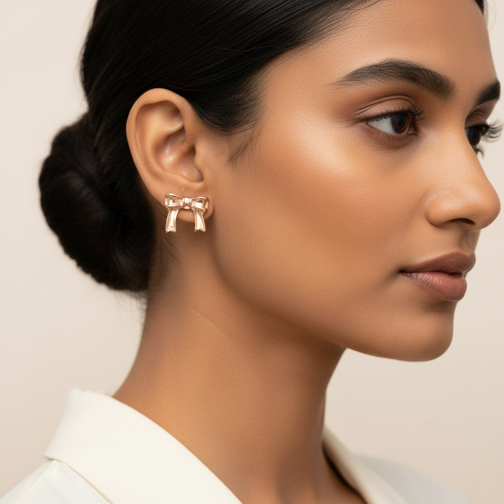 Flora Knot- Combo stud earrings