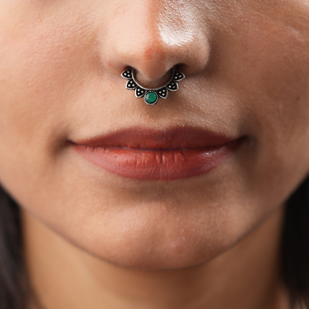 Stone Studded Beautiful Septum